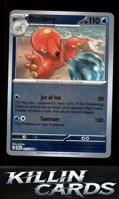 Reverse Holofoil Octillery 017/086 Pokemon Common ME04: Chaos Rising Card NM