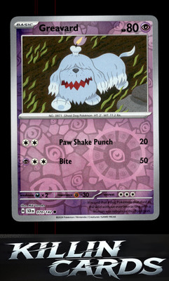 Reverse Holofoil Greavard 070/142 Pokemon Common SV07: Stellar Crown Card NM