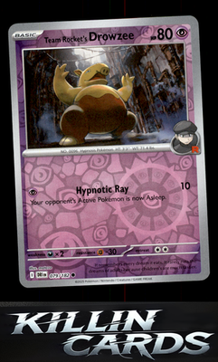Reverse Holofoil Team Rocket's Drowzee 079/182 Pokemon Common SV10: Destined Riv
