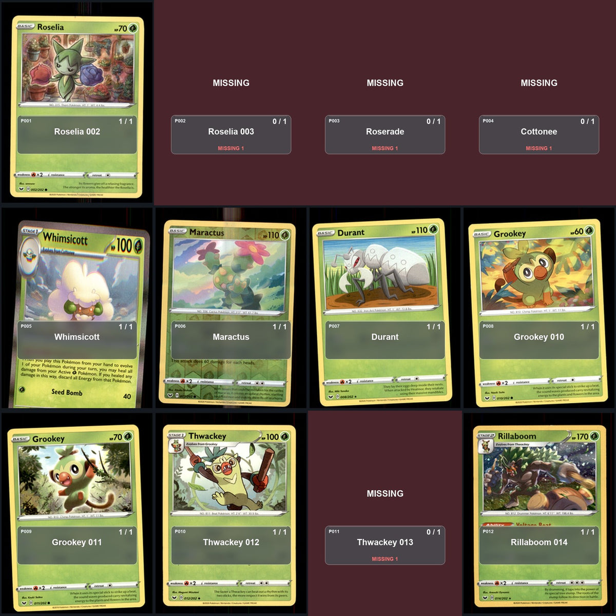 Pokemon TCG SWSH01: Sword & Shield Base Set C/UC/R Standard Set 135 Cards