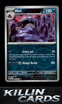 Reverse Holofoil Muk 089/165 Pokemon Uncommon SV: Scarlet & Violet 151 Card NM