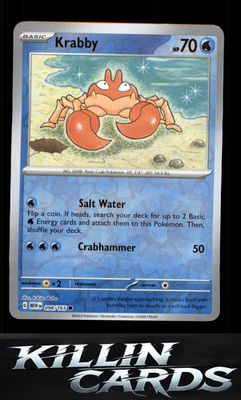 Reverse Holofoil Krabby 098/165 Pokemon Common SV: Scarlet & Violet 151 Card NM