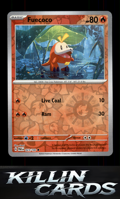 Reverse Holofoil Fuecoco 023/182 Pokemon Common SV04: Paradox Rift Card NM
