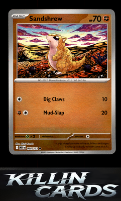 Reverse Holofoil Sandshrew 068/132 Pokemon Common ME01: Mega Evolution Card NM