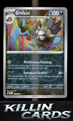 Reverse Holofoil Grafaiai 121/191 Pokemon Uncommon SV08: Surging Sparks Card NM