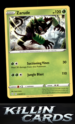 Zarude 016/072 Pokemon Rare Shining Fates Card NM