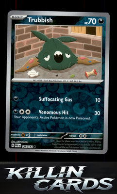 Reverse Holofoil Trubbish 116/182 Pokemon Common SV04: Paradox Rift Card NM