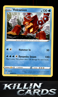 Volcanion 025/072 Pokemon Rare Shining Fates Card NM