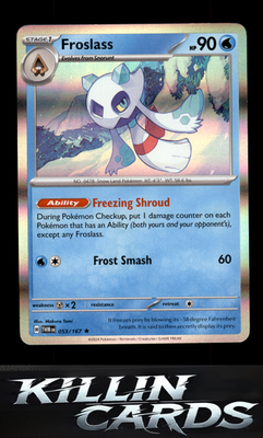 Froslass - 053/167 053/167 Pokemon Rare SV06: Twilight Masquerade Card NM