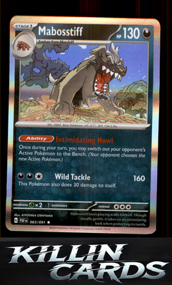 Mabosstiff - 063/091 063/091 Pokemon Rare SV: Paldean Fates Card NM