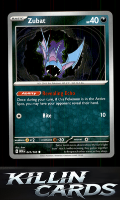 Zubat 041/165 Pokemon Common SV: Scarlet & Violet 151 Card NM