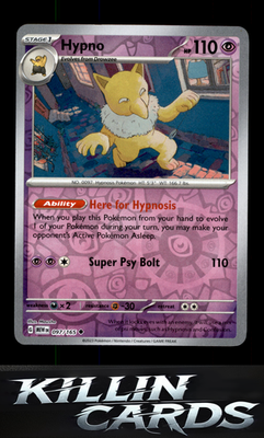 Reverse Holofoil Hypno 097/165 Pokemon Uncommon SV: Scarlet & Violet 151 Card NM