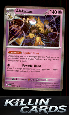 Alakazam 056/132 Pokemon Rare ME01: Mega Evolution Card NM