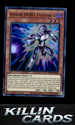 1st Edition Vision HERO Poisoner GFP2-EN058 YuGiOh Ultra Rare Ghosts From the Pa