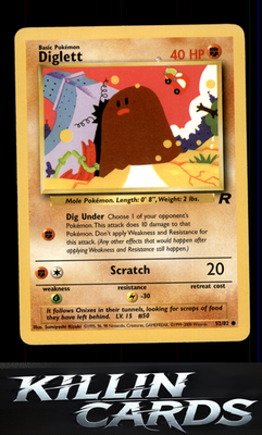 Diglett 52/82 Pokemon Common Team Rocket Card LP