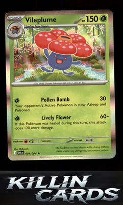 Vileplume 003/094 Pokemon Rare ME02: Phantasmal Flames Card