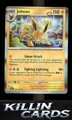 Jolteon 029/131 Pokemon Rare SV: Prismatic Evolutions Card NM