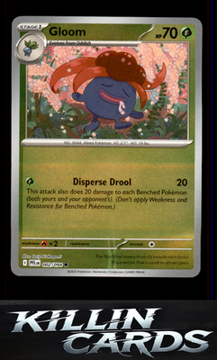 Reverse Holofoil Gloom 002/094 Pokemon Common ME02: Phantasmal Flames Card NM