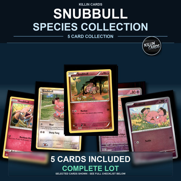 Pokemon TCG Snubbull Species Collection 5 Different Cards