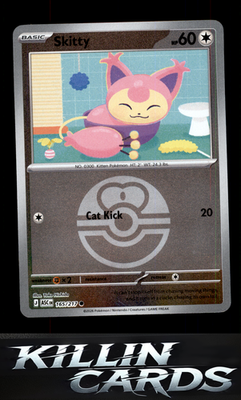 Reverse Holofoil Skitty (Love Ball) 165/217 Pokemon Common ME: Ascended Heroes C