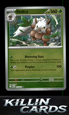 Reverse Holofoil Shiftry 015/132 Pokemon Uncommon ME01: Mega Evolution Card NM