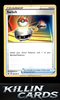 Switch 183/202 Pokemon Uncommon SWSH01: Sword & Shield Base Set Card LP