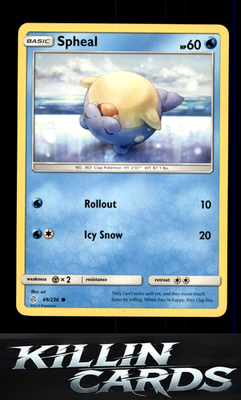 Spheal - 49/236 49/236 Pokemon Common SM - Cosmic Eclipse Card NM