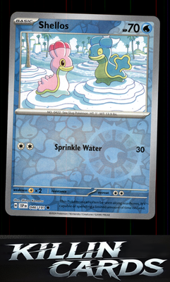 Reverse Holofoil Shellos 046/191 Pokemon Common SV08: Surging Sparks Card NM