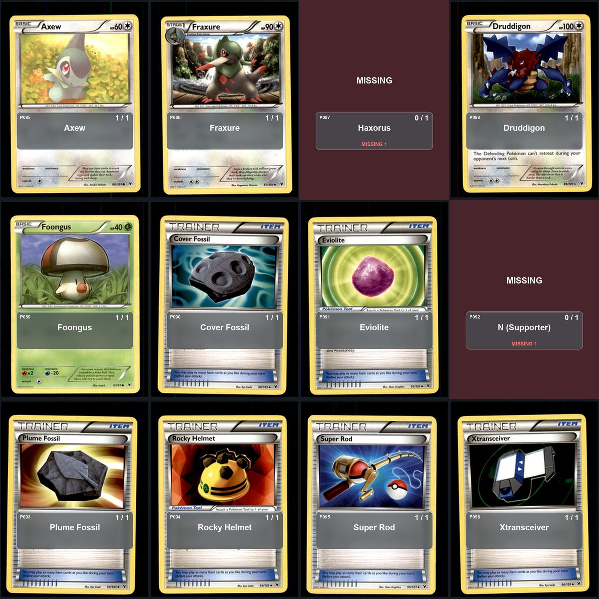 Pokemon TCG Noble Victories C/UC/R Standard Set 67 Cards