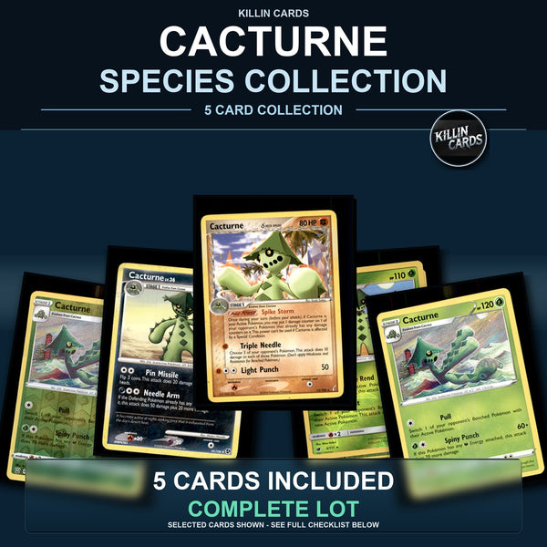 Pokemon TCG Cacturne Species Collection 5 Different Cards