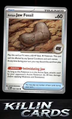 Antique Jaw Fossil 068/088 Pokemon Common ME03: Perfect Order Card NM