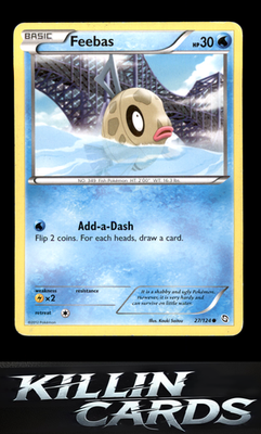 Feebas 27/124 Pokemon Common Dragons Exalted Card LP