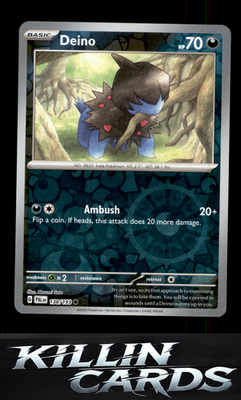Reverse Holofoil Deino 138/193 Pokemon Common SV02: Paldea Evolved Card NM