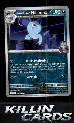 Reverse Holofoil Team Rocket's Nidorina 115/182 Pokemon Common SV10: Destined Ri