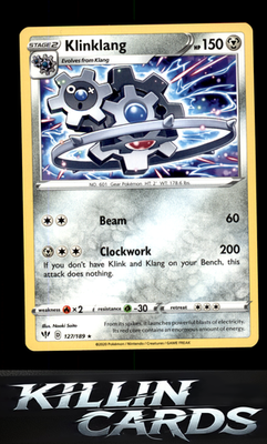 Klinklang 127/189 Pokemon Rare SWSH03: Darkness Ablaze Card NM