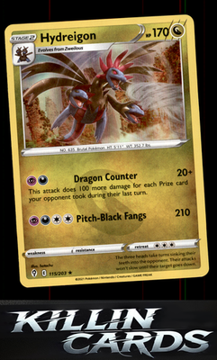 Hydreigon 115/203 Pokemon Holo Rare SWSH07: Evolving Skies Card NM