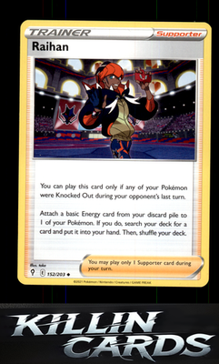 Raihan 152/203 Pokemon Uncommon SWSH07: Evolving Skies Card NM