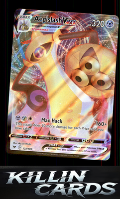 Aegislash VMAX 127/185 Pokemon Ultra Rare SWSH04: Vivid Voltage Card NM
