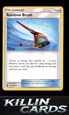 Rainbow Brush 141/168 Pokemon Uncommon SM - Celestial Storm Card NM