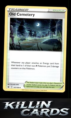 Old Cemetery 147/198 Pokemon Uncommon SWSH06: Chilling Reign Card NM