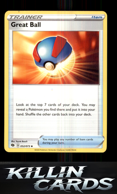 Great Ball 52/73 Pokemon Uncommon Champion's Path Card NM