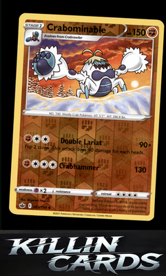 Reverse Holofoil Crabominable 085/198 Pokemon Uncommon SWSH06: Chilling Reign Ca