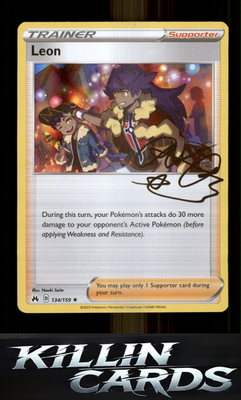 Leon 134/159 Pokemon Holo Rare SWSH: Crown Zenith Card NM