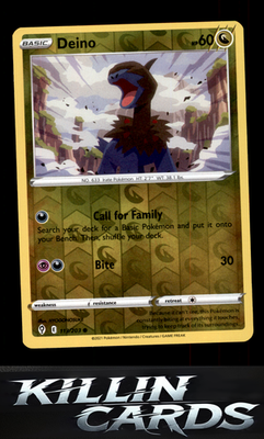 Reverse Holofoil Deino 113/203 Pokemon Common SWSH07: Evolving Skies Card NM