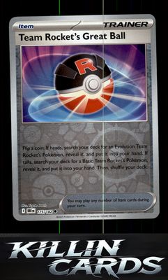 Reverse Holofoil Team Rocket's Great Ball 175/182 Pokemon Uncommon SV10: Destine
