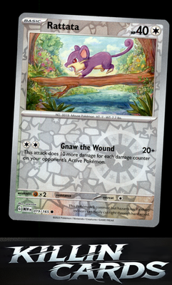 Rattata 019/165 Pokemon Common SV: Scarlet & Violet 151 Card NM