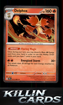 Delphox 013/086 Pokemon Rare ME04: Chaos Rising Card NM