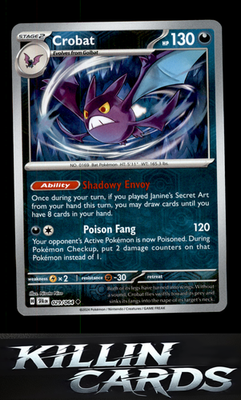 Reverse Holofoil Crobat 029/064 Pokemon Uncommon SV: Shrouded Fable Card NM
