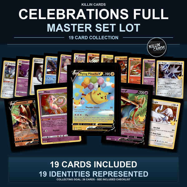 Pokemon TCG Celebrations Partial Master Set Lot 19 Cards Master Set Collection