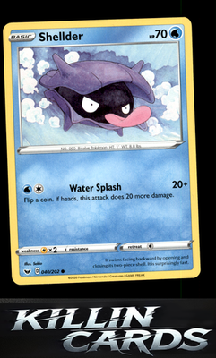 Shellder 040/202 Pokemon Common SWSH01: Sword & Shield Base Set Card NM